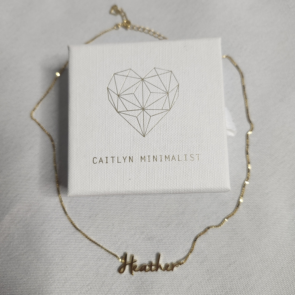 Caitlyn Minimalist Gold Name Necklace